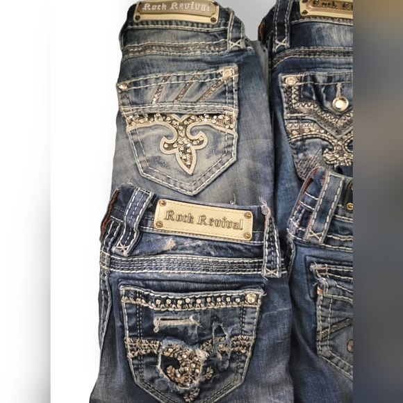 ☆READ.ME☆ Rock Revival Jeans Lot - Picture 6 of 15